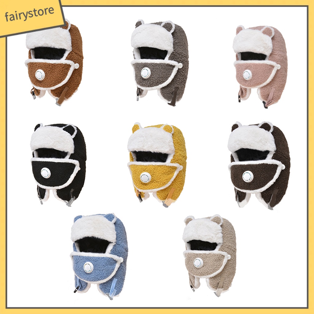 Mũ Trùm Đầu Kèm Khẩu Trang Giữ Ấm Cho Bé