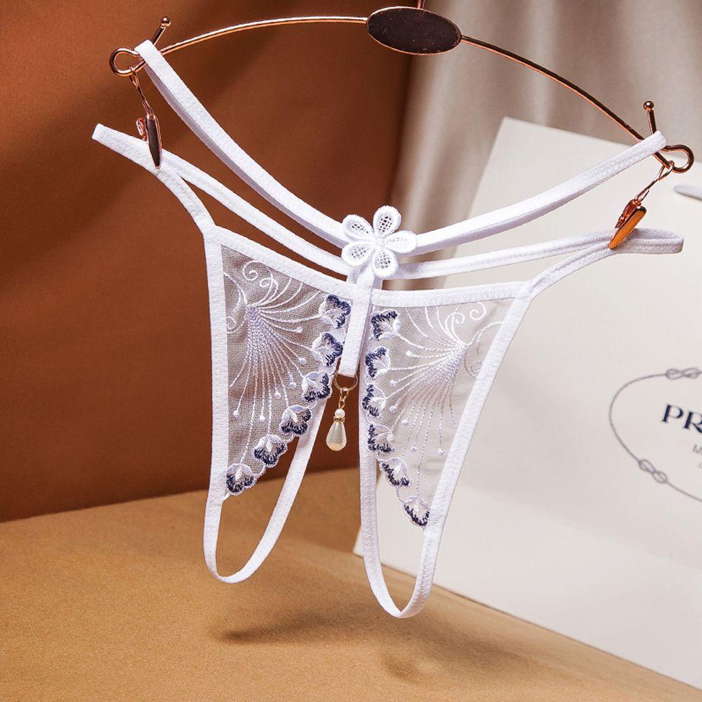 OCEANMAP Quần Lót Lưng Thấp Thiết Kế Hở Đáy Trong Suốt Quyến Rũ