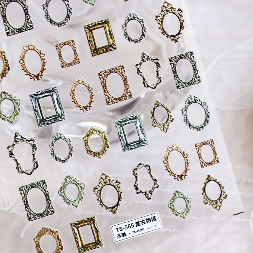 [Hàng mới về] Miếng dán trang trí móng tay 5d diy hình thiên thần phong cách pháp cổ điển