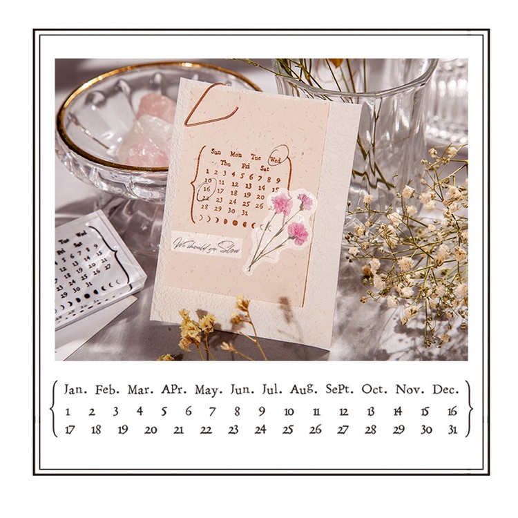 Con dấu gỗ hình vầng trăng, ngày tháng