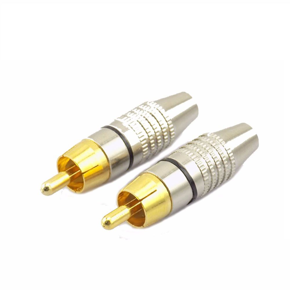 Bộ 4 Đầu Nối Rca Av Locking Rca Không Hàn Nhiều Màu