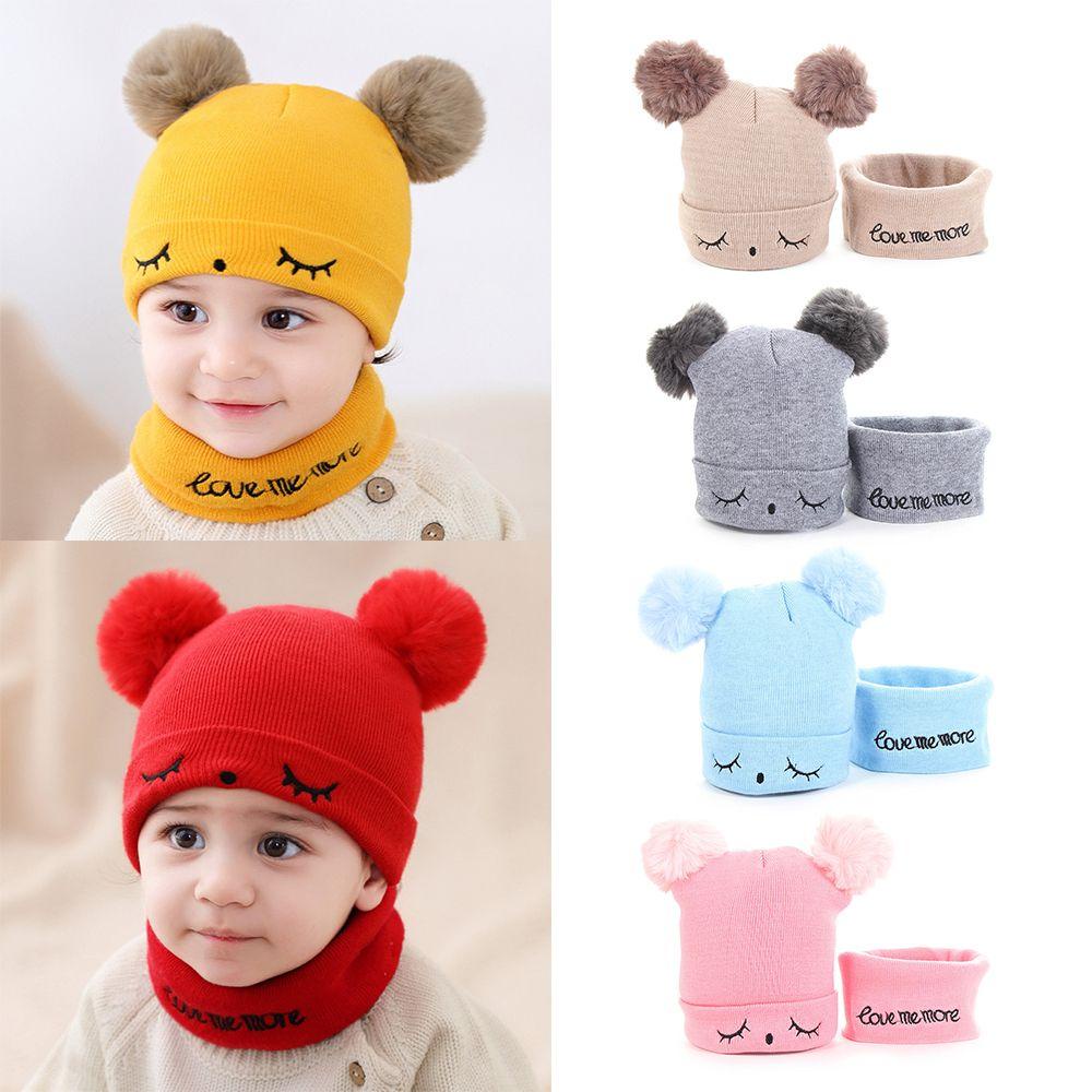 JUNE Mũ Dệt Kim Chống Gió Giữ Ấm Mùa Đông In Họa Tiết Hoạt Hình Cho Bé Sơ Sinh