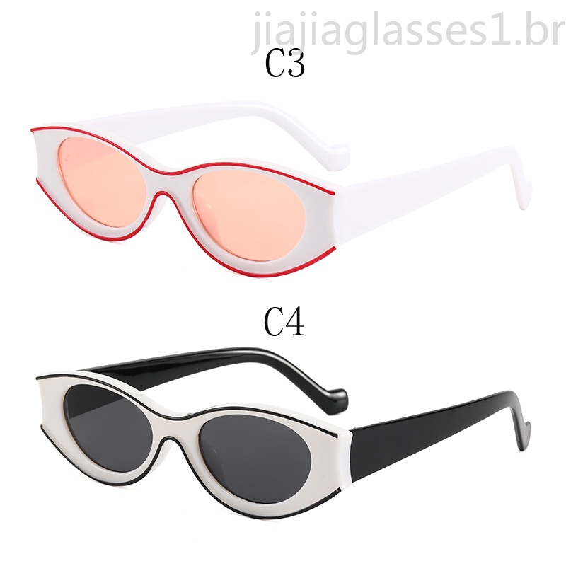 Kính mát hình bầu dục thời trang Âu Mỹ cá tính phong cách retro cho nữ