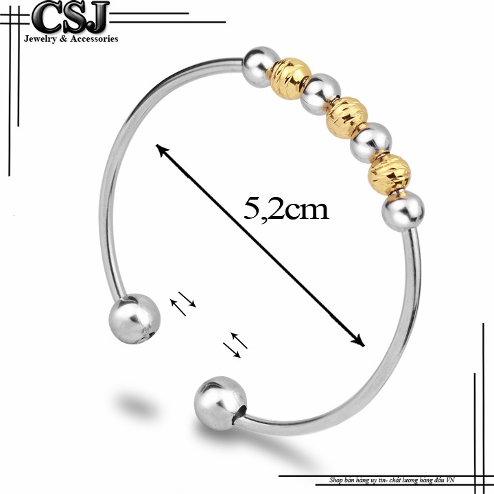 VÒNG TAY NỮ KIỂU BI HỞ XINH