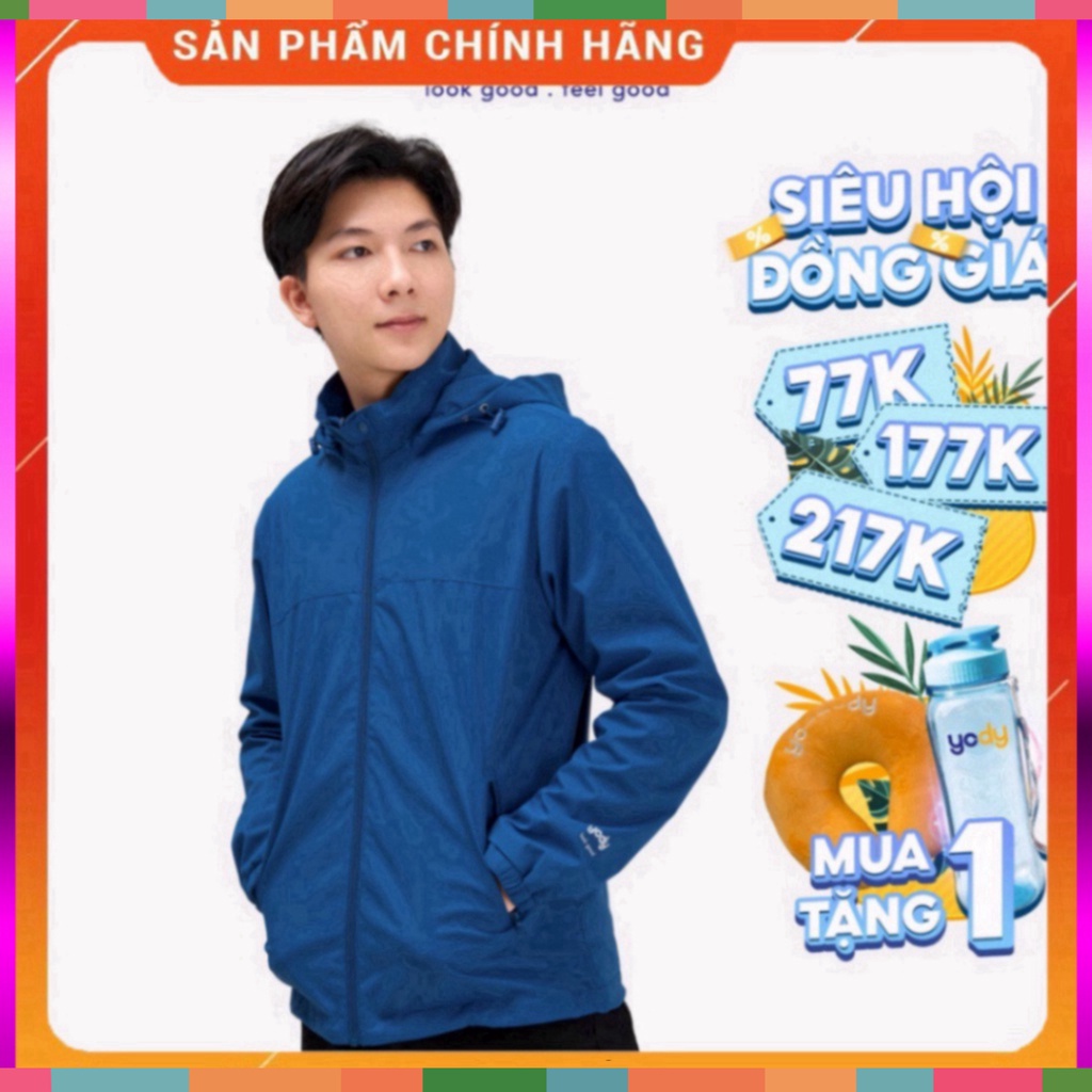Áo khoác gió nam YODY 2 lớp chất vải cao cấp cản bụi chống thấm AKM4029 (giá sale hot) ( hot sale )