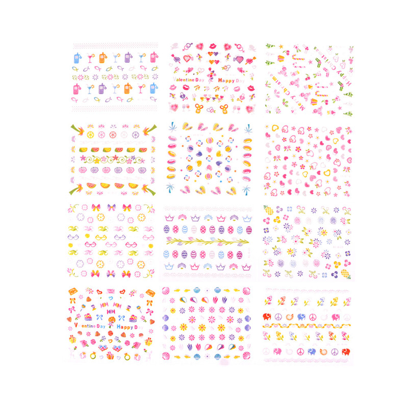 Bộ 5 Miếng Dán Trang Trí Móng Tay Độc Đáo