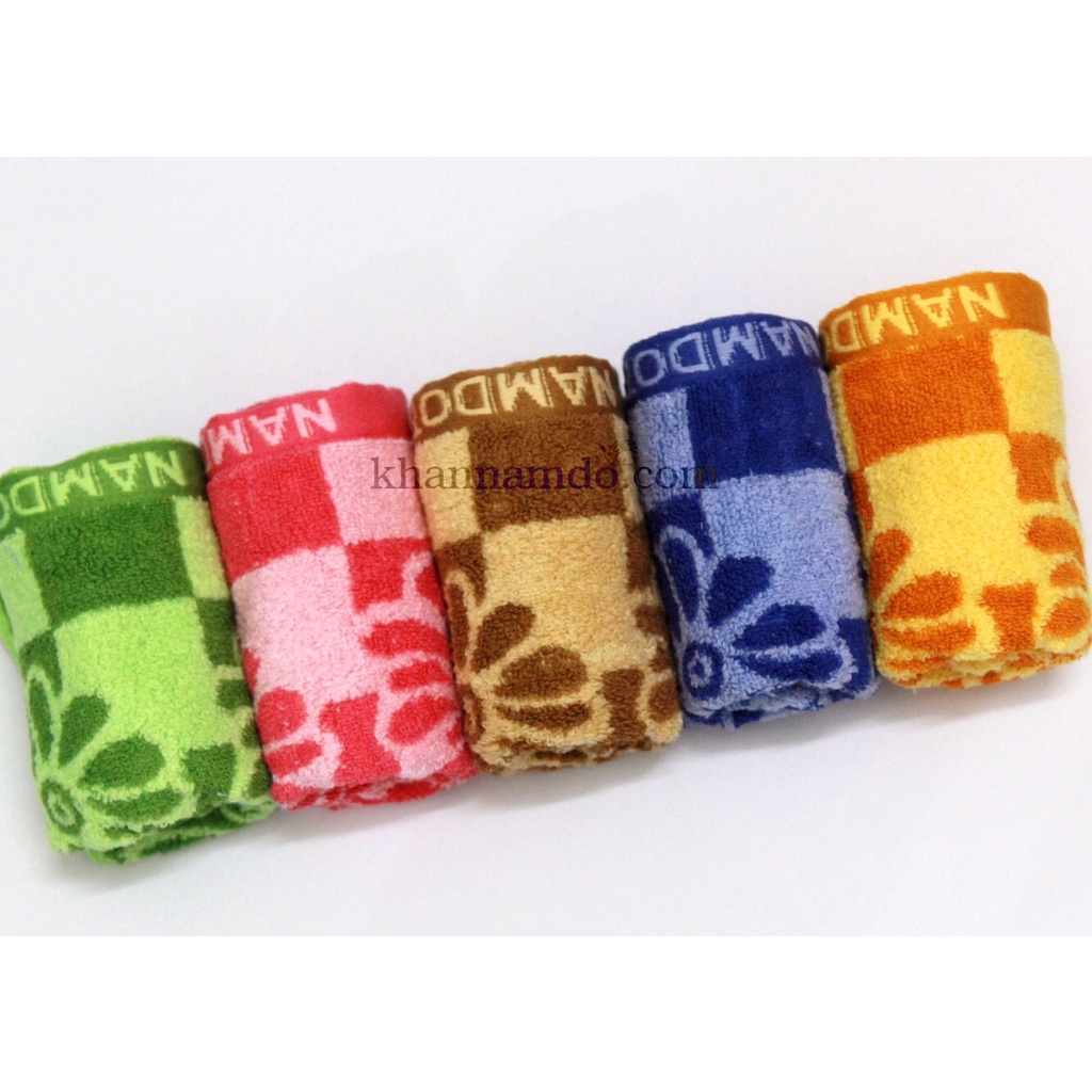 Khăn rửa mặt sợi bông cotton Nam Đô hoa các loại