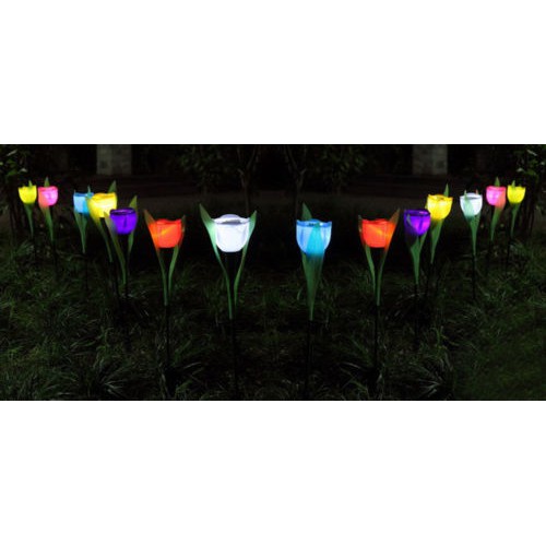 Đèn LED cắm cỏ sân vườn năng lượng mặt trời hình hoa tulip
