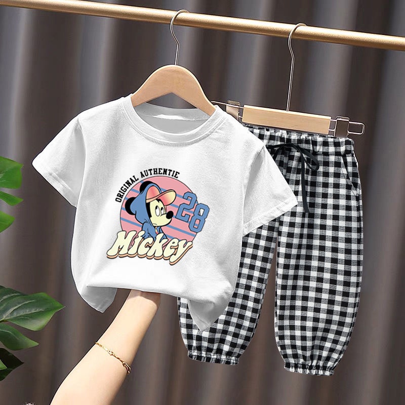 Set Áo Thun Ngắn Tay Và Quần Dài Chống Muỗi Thời Trang Hàn Quốc Cho Bé