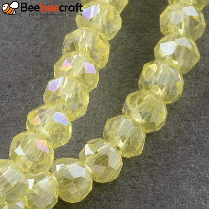 1 Cuộn Dây Xỏ Hạt Thủy Tinh Mạ Điện AB 3x2mm: 0.5mm Khoảng 165~170 Cái / Sợi Nhỏ 16.7 inch