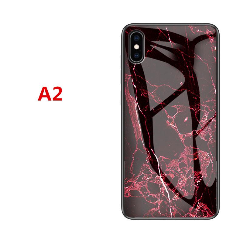 Ốp điện thoại iPhone X/XS XR XS Max nhựa cứng mặt kính vân cẩm thạch độc đáo