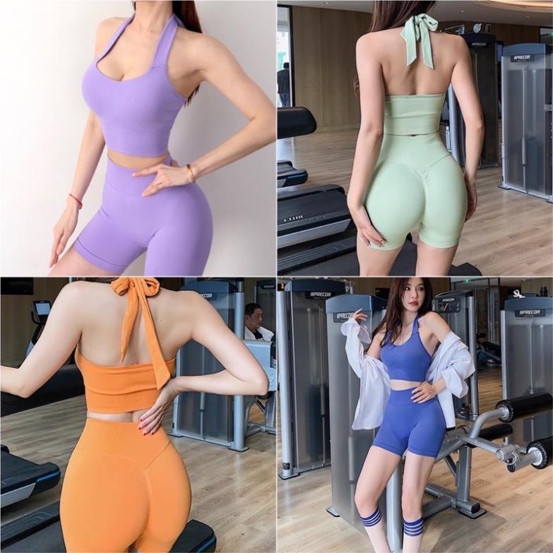 Bộ Đồ Tập Cradin Quần,Áo Dây Buộc Tập Gym Yoga Thể Thao Nữ Thông Thoáng Siêu Co Giãn 3266
