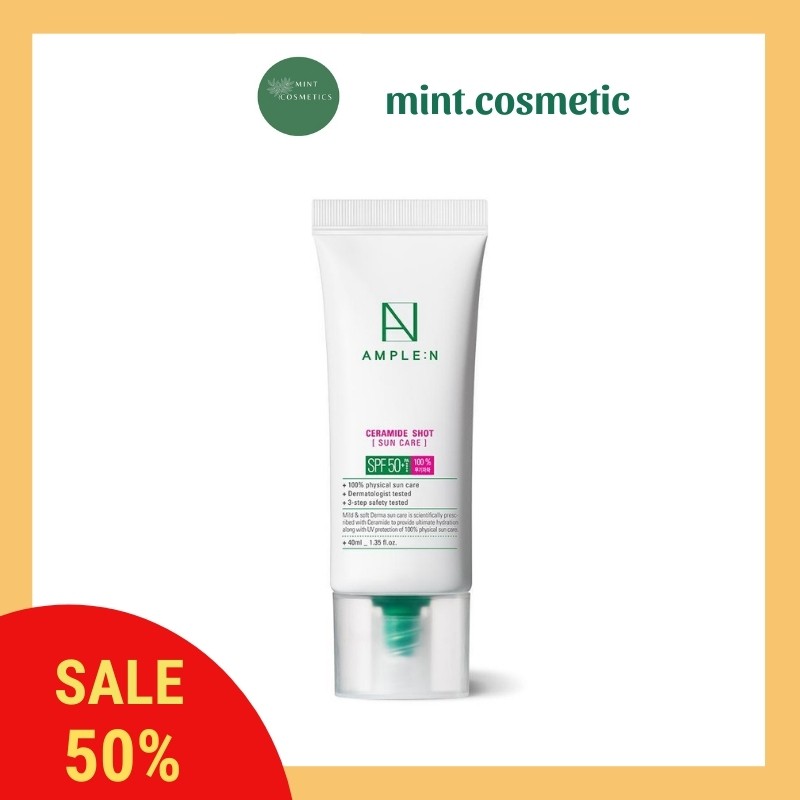 [Có bill] Kem chống nắng COREANA AMPLE:N Ceramide Shot Sun Care SPF 50+PA++++