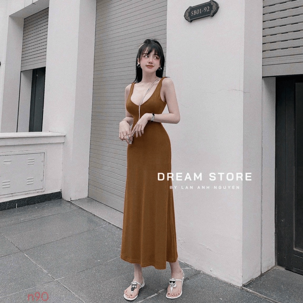 ĐẦM BORIP HAI DÂY DÁNG DÀI TÔN BODY ĐẸP  TINH TẾ