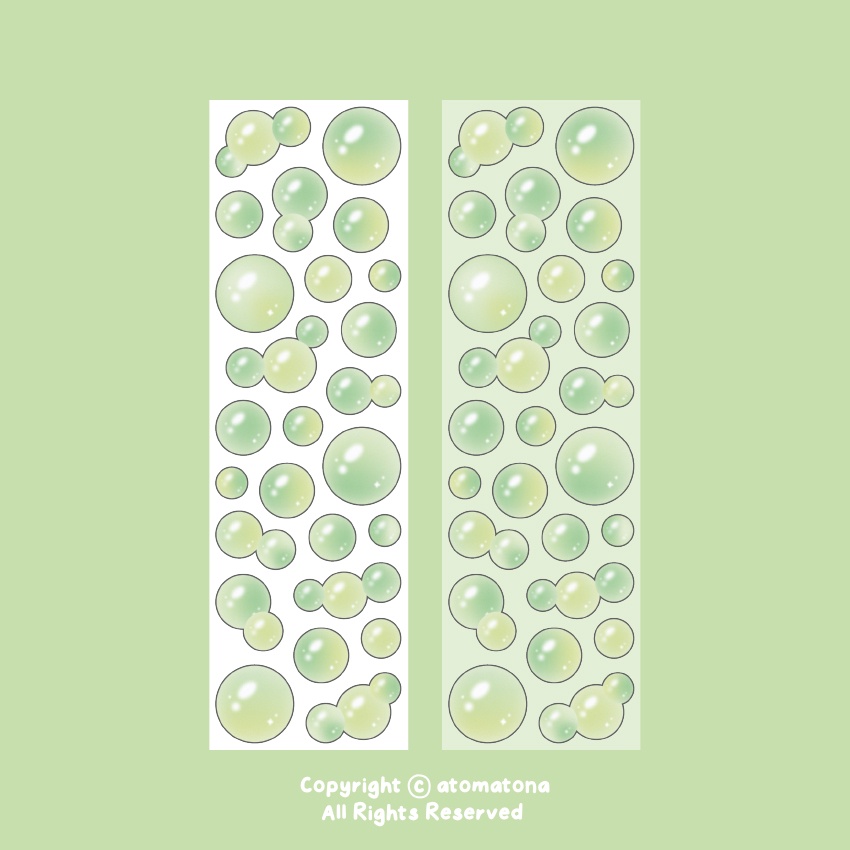 Sticker tròn nhiều màu bong bóng dễ thương