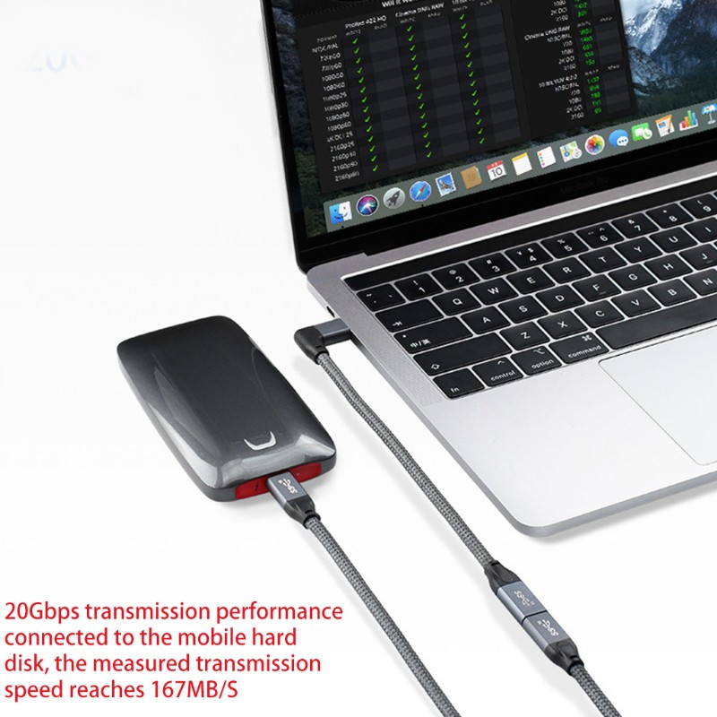 Dây cáp mở rộng thay thế 100W PD 5A USB3.1 Type-C 4K Ast 60hz 10gbps USB-C Gen 2