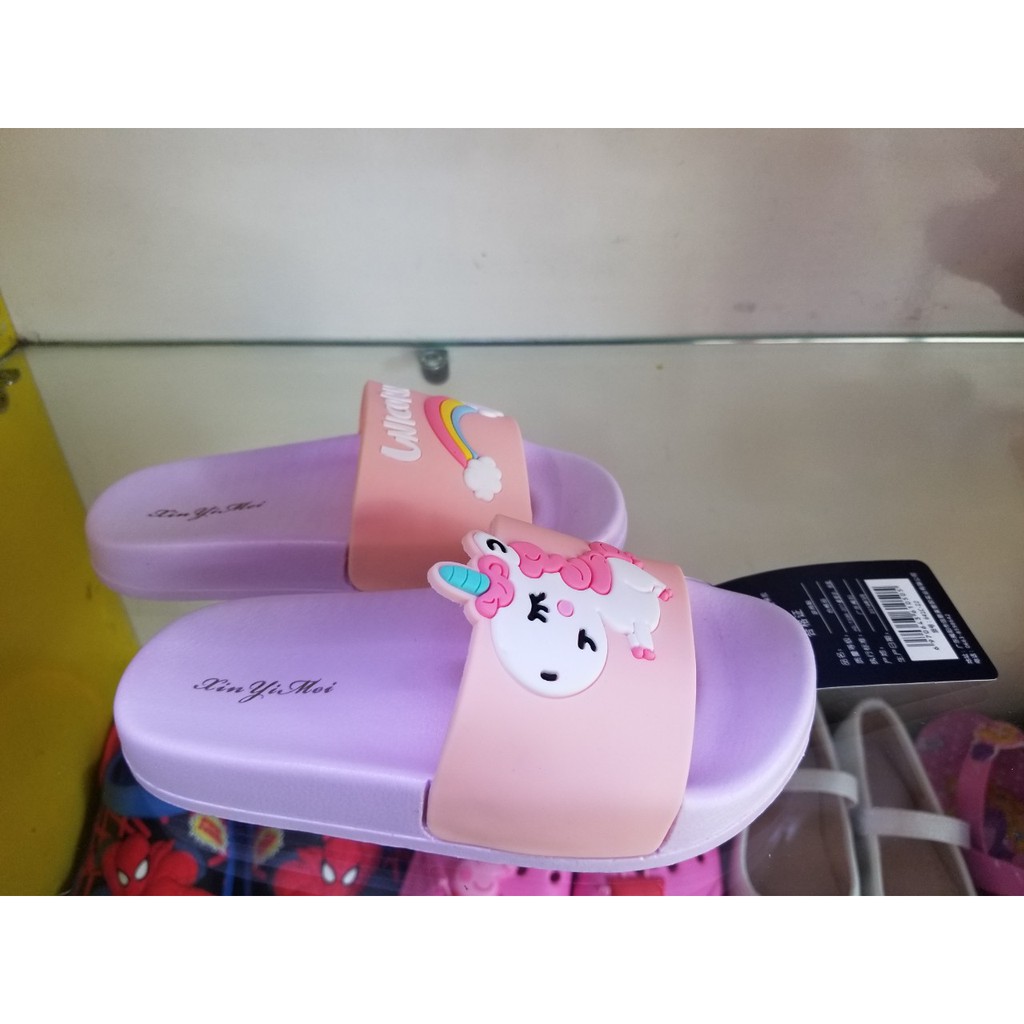 Dép quai ngang hoạt hình Pony Unicorn bé gái