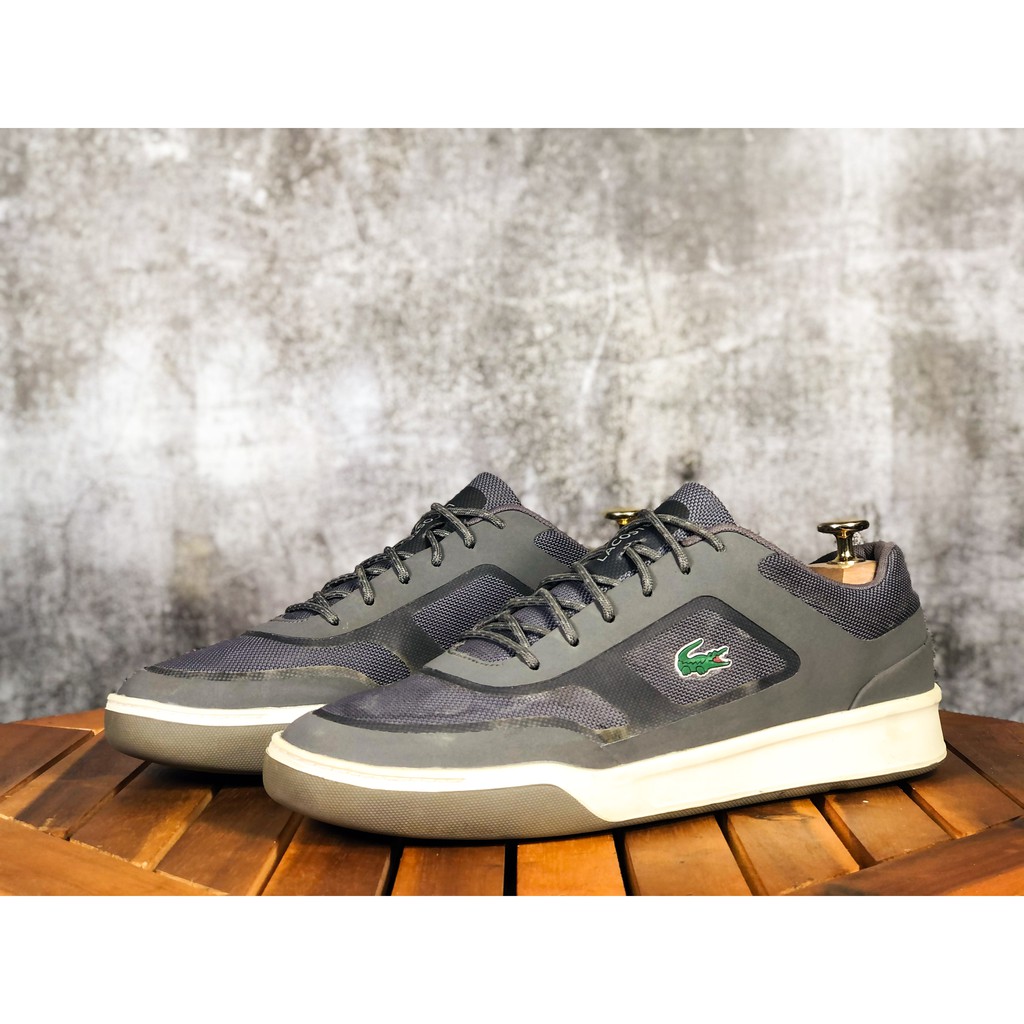 (Size 43) Giày thể thao chính hãng 2hand LACOSTE EXPLORATEUR DARK GREY ` < *