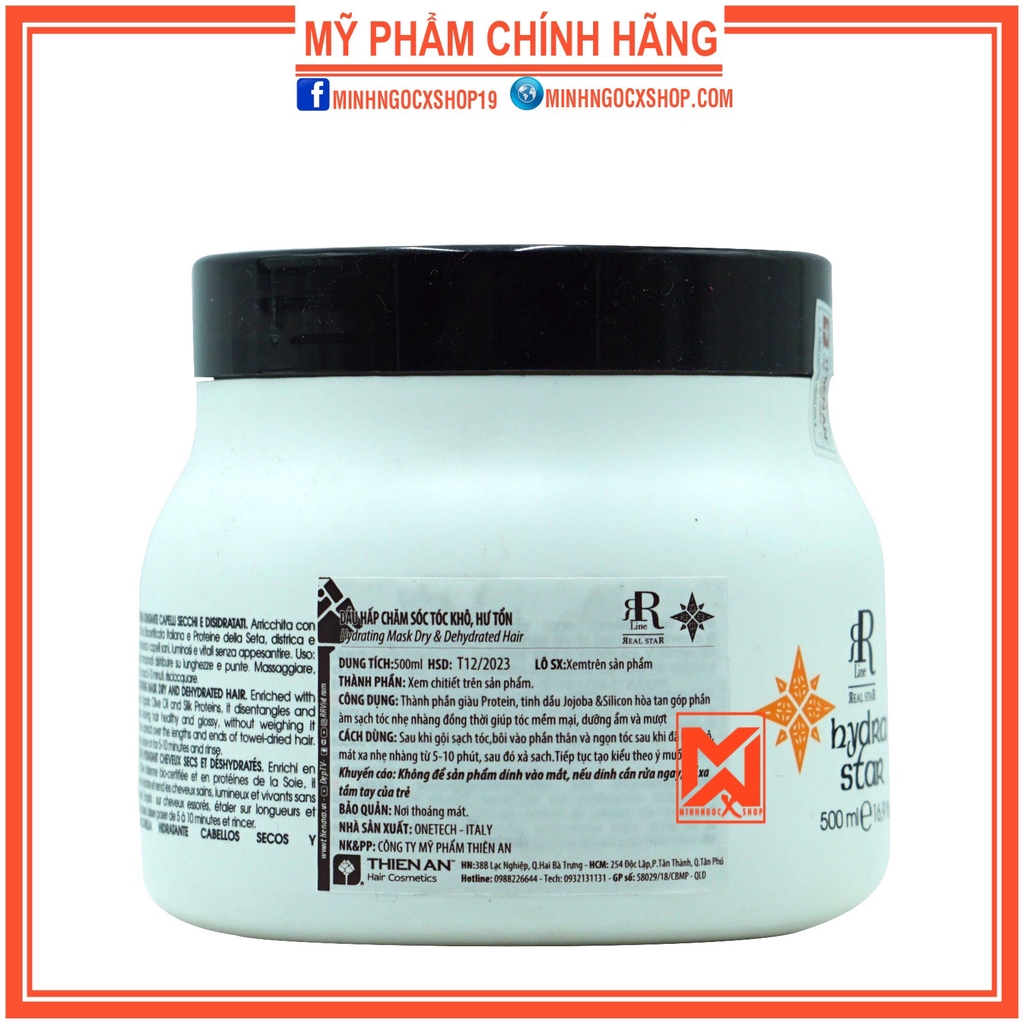 Ủ tóc - kem ủ tóc chăm sóc tóc khô hư tổn HYDRA STAR 500ml chính hãng