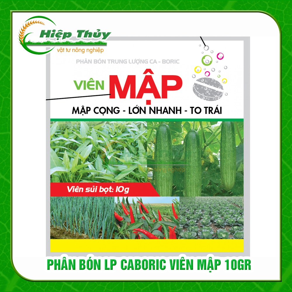 Phân bón LP Caboric viên Mập | Mập cọng Lớn nhanh To trái dạng viên sủi bọt | gói 10gr