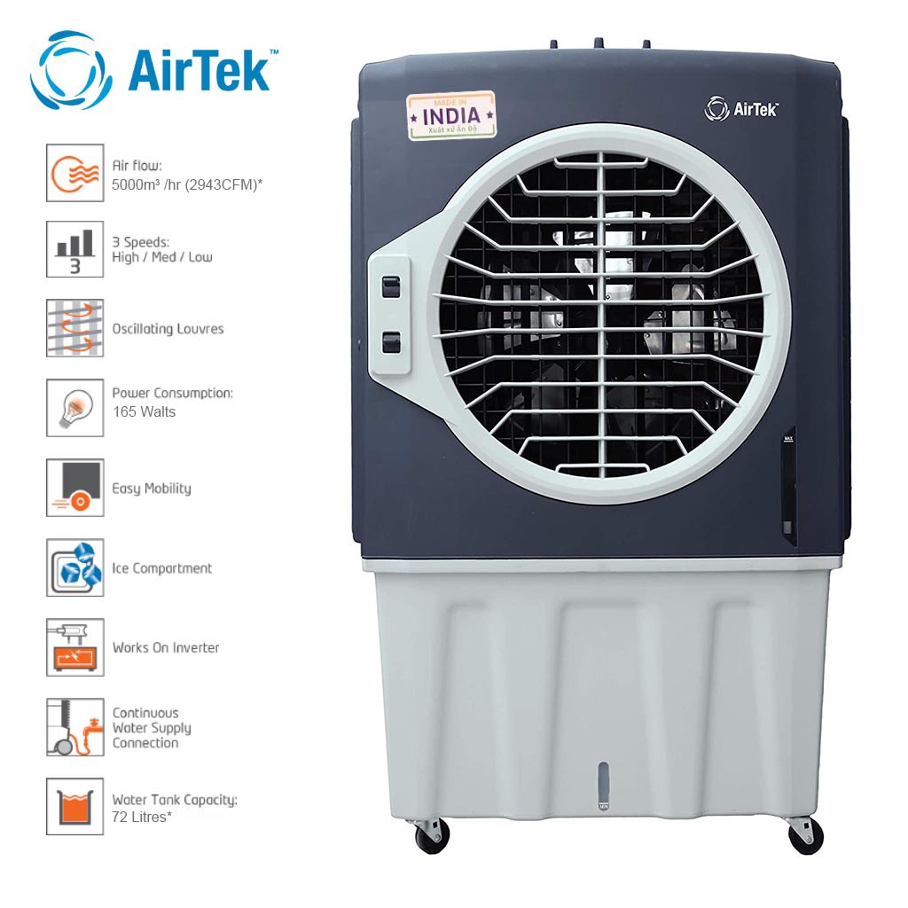 Máy làm mát không khí bằng hơi nước Airtek AT805PM sản xuất tại Ấn Độ - Hàng chính hãng bảo hành 12 tháng