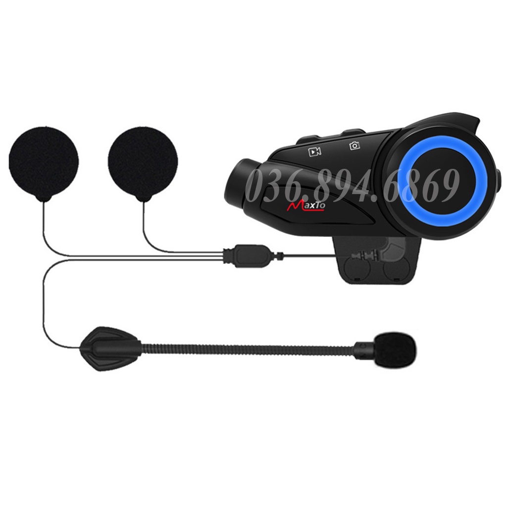 Tai nghe gắn mũ bảo hiểm kiêm camera hành trình đa năng Maxto M3/M3S
