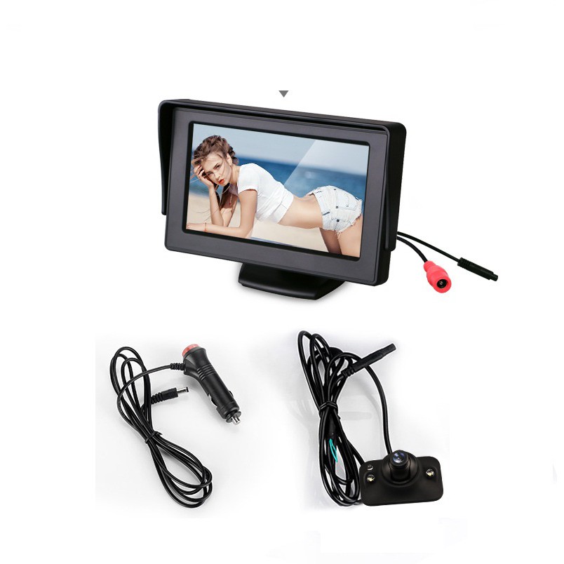 Bộ camera căn lề ô tô, xe hơi YOELBAER không cần khoan gương, màn hình LCD dễ dàng lắp đặt | BigBuy360 - bigbuy360.vn