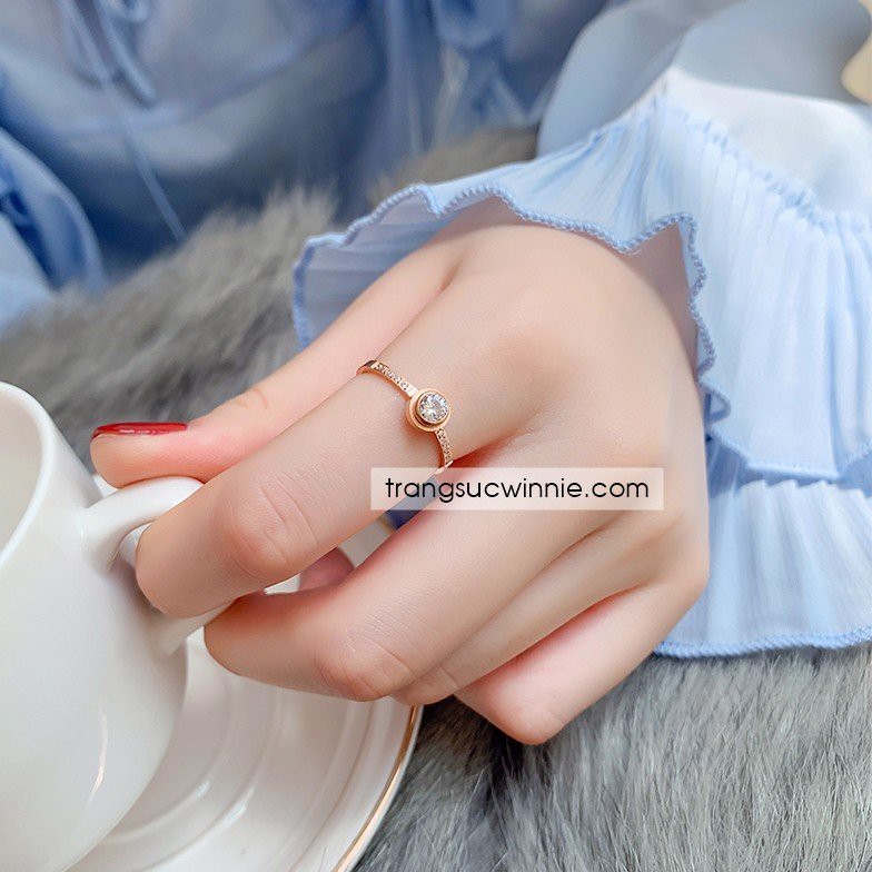 Nhẫn nữ titan Hạt đậu Basic