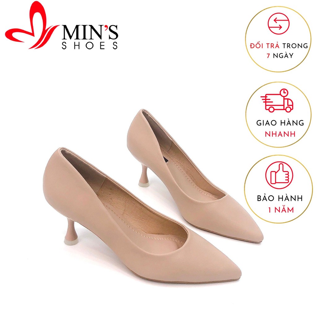 Min's Shoes - Giày Cao Gót Da Dê D376