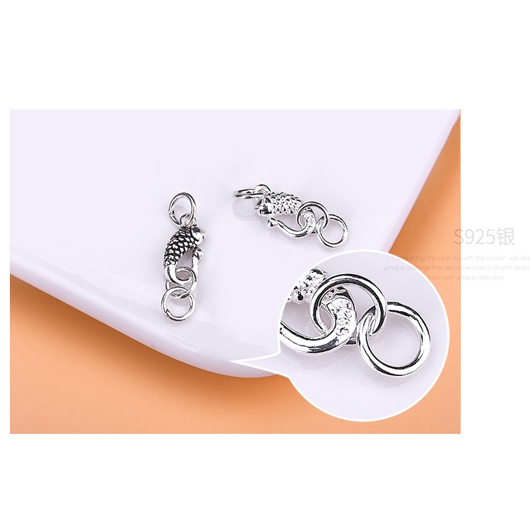 █diy゜ S925 Bạc●Phụ Kiện Móc Khóa Bạc 925 Hình Chim Phượng Hoàng Dùng Làm Trang Sức DIY