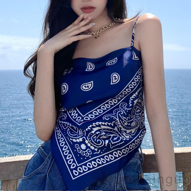 Áo Hai Dây Hở Lưng In Họa Tiết Cá Tính Dành Cho Nữ