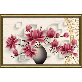 Tranh dán tường 3D VTC Hoa mộc lan Lunawall-0397K