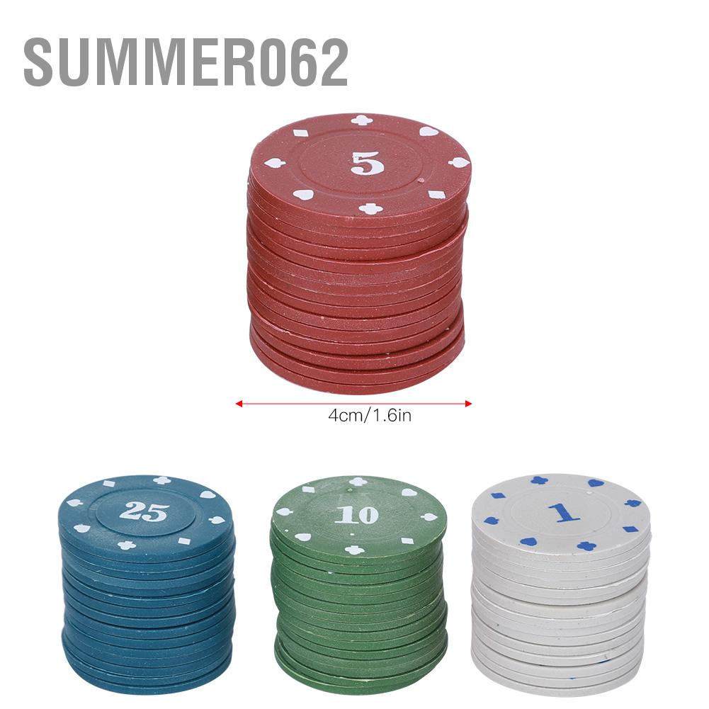 Bộ 100 cái chip poker với hộp đựng gọn nhẹ cho trẻ em và người lớn chơi trò chơi