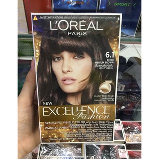 nhuộm LOreal Paris Excellence Fashion màu #6.1 172ml Nâu khói