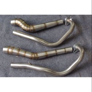Cổ pô 2 khúc inox 304 cao cấp gắn Winner, Sonic, Raider, Satria, Exciter