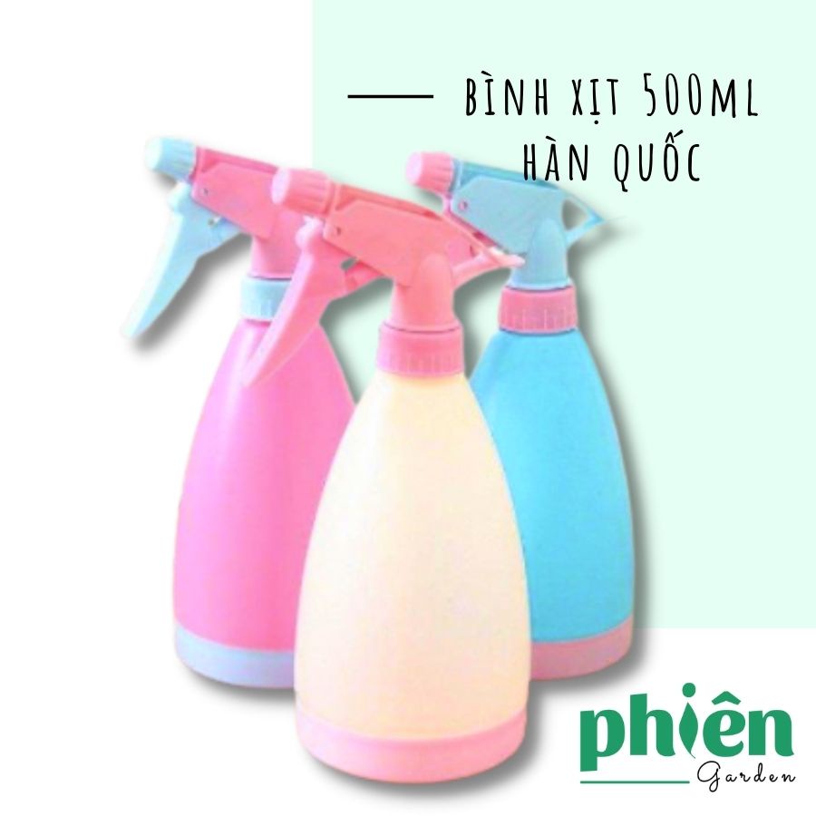 Bình Xịt Phun Sương 500ml hàn quốc, tưới cây, xịt kiếng màu xanh hồng