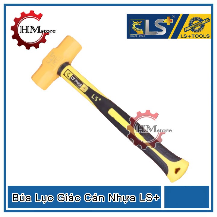 [Chính hãng] Búa Tạ Lục Giác LS+ Búa tạ 5kg - Búa tạ cán bọc nhựa Ls+