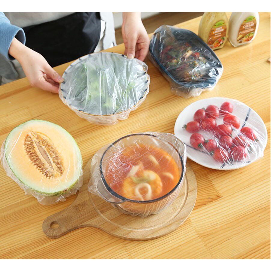 Màng bọc thực phẩm NestV, set 100 cái màng bao thực phẩm túi gấu co giãn, có chun, tái sử dụng được nhiều lần