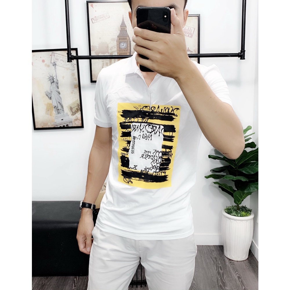 Áo thun nam POLO trơn vải cá sấu cotton cao cấp ngắn tay | BigBuy360 - bigbuy360.vn