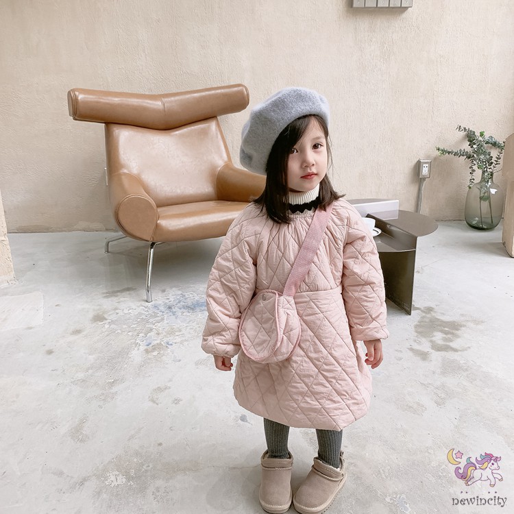 Bộ Đầm Ấm Áp + Túi Xách Xinh Xắn Theo Phong Cách Hàn Quốc Dành Cho Bé Gái