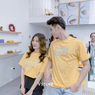 Áo đôi nam nữ màu vàng cá tính