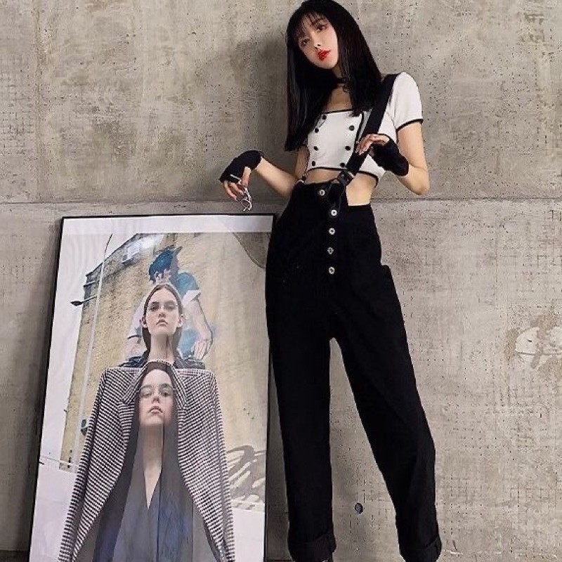 (Có ảnh thật feedback cuối) Yếm Jean nữ thời trang thiết kế phong cách, độc đáo, trẻ trung NV0463 | BigBuy360 - bigbuy360.vn