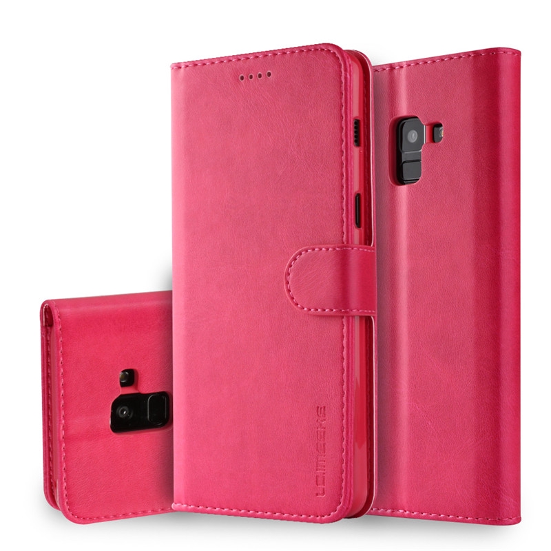 Bap da điện thoại dạng ví nắp lật cho Samsung A5 A6 A7 A9 A8 Plus 2018 J4 J6 Plus 2018 A8+ | BigBuy360 - bigbuy360.vn