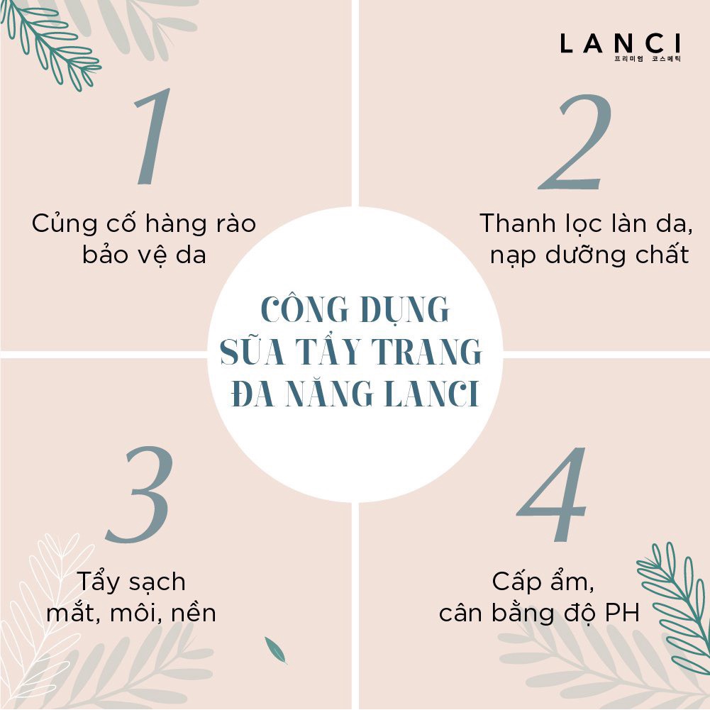 Sữa tẩy trang Lanci Daily Natural Cleansing Milk Hàn Quốc, cho da nhạy cảm