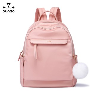 Balo Dù Hồng NUCELLE Charm Lông Trắng DU10072-01