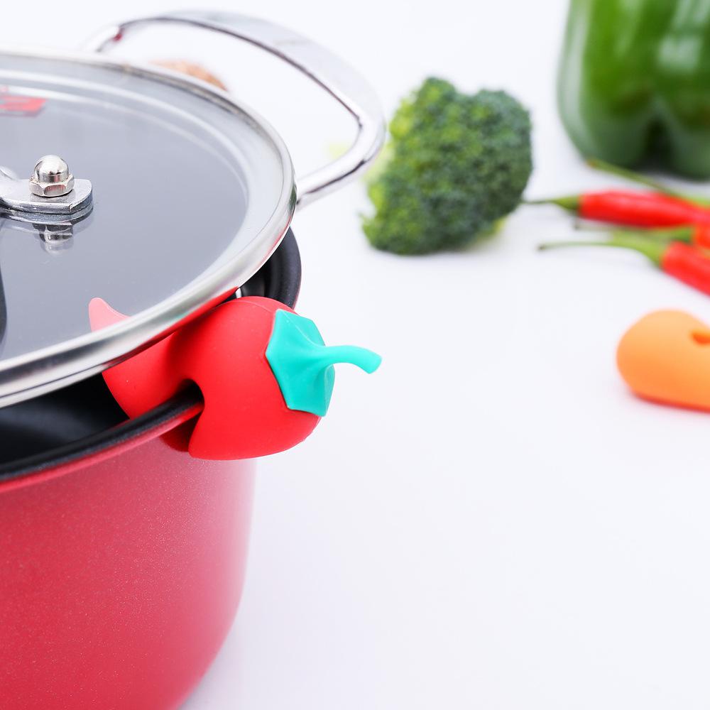 ELLSWORTH Giá Đỡ Nắp Nồi Chống Tràn Hình Củ Cà Rốt Sáng Tạo