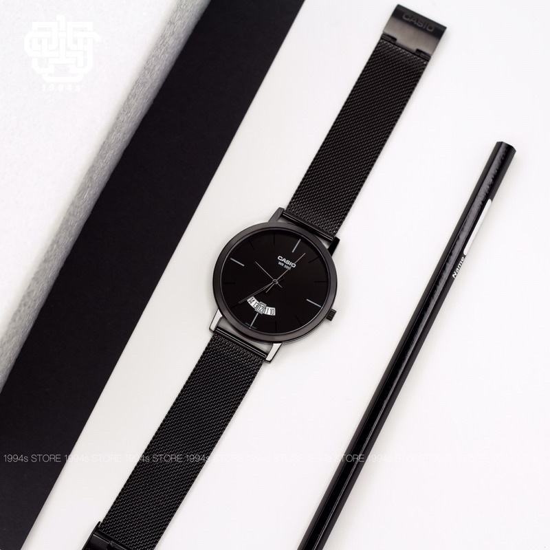 Đồng hồ nam Casio MTP-B100MB-1 dây thép, hàng chính hãng, size 43mm