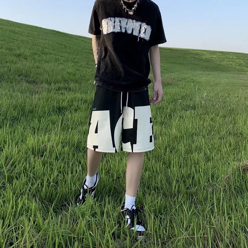 Quần Short Thể Thao Ống Rộng In Chữ Đơn Giản Thời Trang Dành Cho Nam Size M-3XL