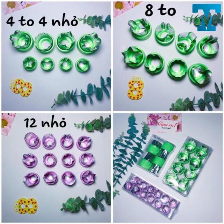 Bộ khuôn cắt đa năng, bộ bấm tỉa rau củ trái cây, bánh, thạch