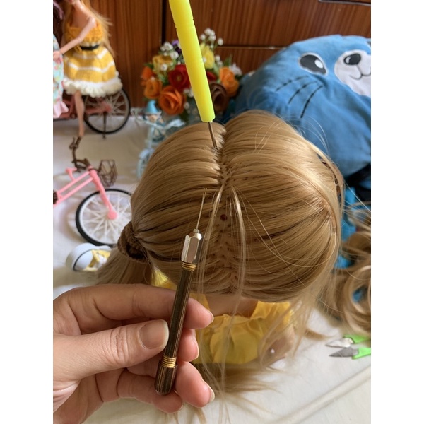 Bộ kim khâu tóc búp bê